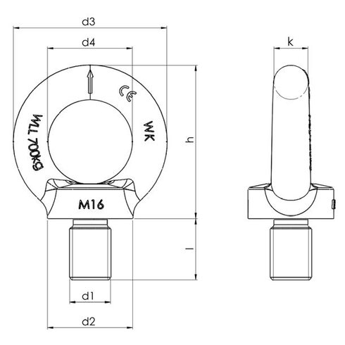 Lifting Point Bolt POWERTEX LP580 blueprint