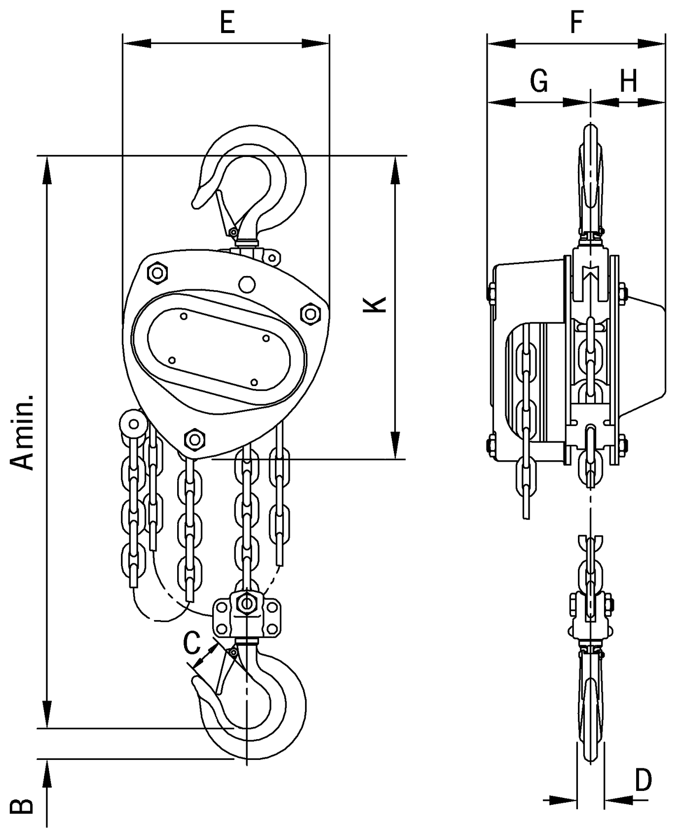 VSIII hand chain hoist - Mennens Belgium