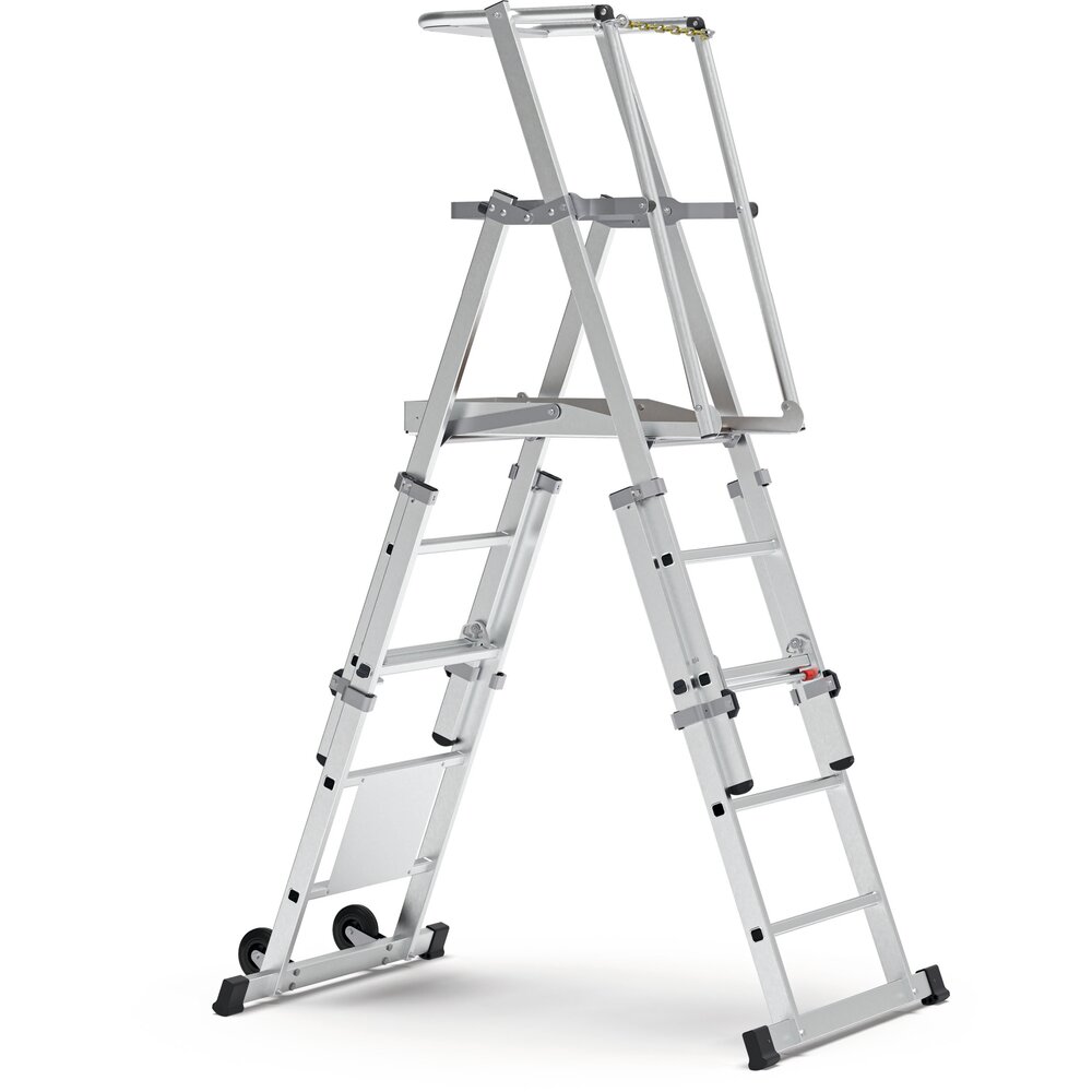 Platform ladder ZAP Telemaster S, telescopic - large platform 